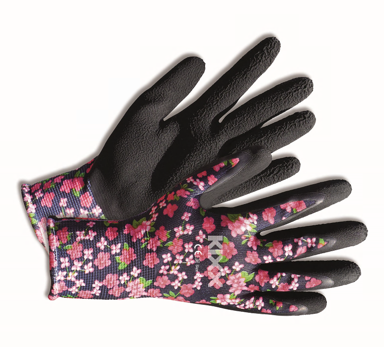 KIXX Handschuh PE/Latex Flower Flex schwarz