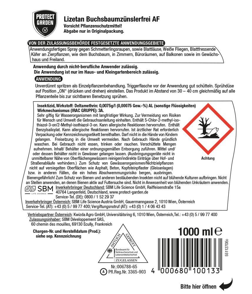 Protect Garden Lizetan Buchsbaumzünslerfrei AF