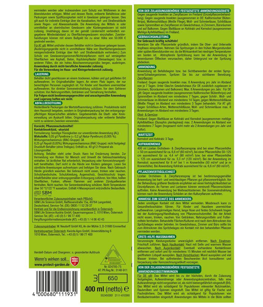 Protect Garden Lizetan Orchideen- & Zierpflanzen Spray