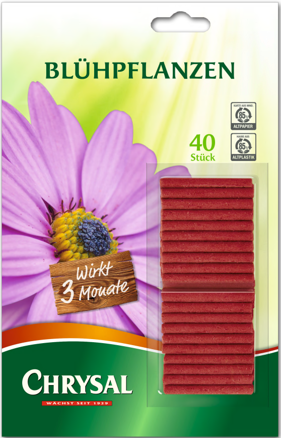 Chrysal Blühpflanzen Düngestäbchen 20 x 40 Stück