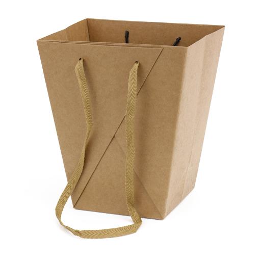 Deco Wraps Messenger Bag 11cm Natural Kraft Paper