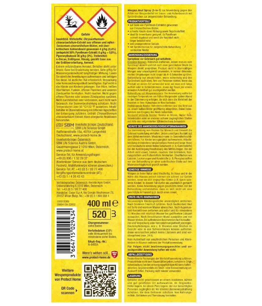 Protect Home Natria Wespen Akut Spray (3 in 1)